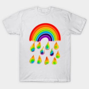 Rainbow raindrops T-Shirt